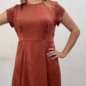 Rust color elegant dress